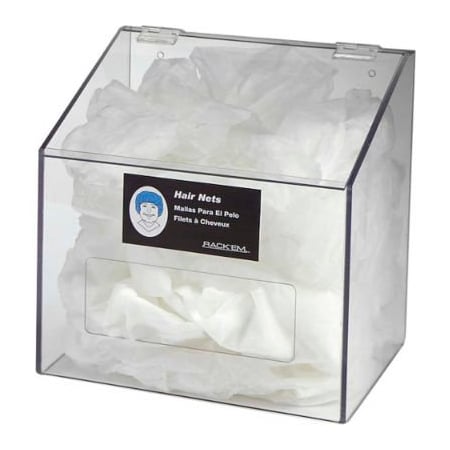 Horizon Mfg Horizon Mfg. 1-Compartment Clear Hair Net/Beard Cover/Shoe Cover/Arm Protector Dispenser 5119